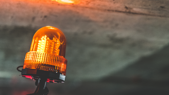 Warnendes Notfalllicht